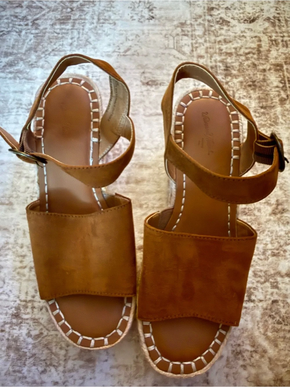 Universal Thread Brown Espadrille Wedge Sandals Size 6.5 Fall Transition